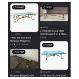 S3 - GLASS TOP COFFEE TABLE WITH BRASS BASE (F14)