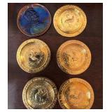 S3 - SIX VINTAGE GAMING TOKENS (F43)