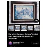 S3 - MARTY BELL ART FRAMED W/COA 16X20" (A10)