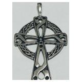 STERLING SILVER CROSS PENDANT 5.60GRS