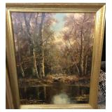 S3 - AUTUMN FOREST ART FRAMED 34X28" (H95)