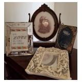 S3 - VINTAGE PHOTO FRAMES, NEEDLEWORK ART (E7)