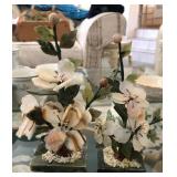 S3 - TWO "JADE" FLOWER FIGURINES (H14)