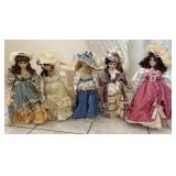 S3 - LOT OF FIVE COLLECTIBLE DOLLS (L156)
