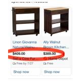 43 - NEW WMC LINON HOME DECOR KITCHEN CART