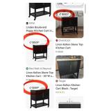 43 - NEW WMC LINON KITCHEN CART