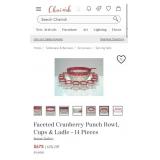 11 - VINTAGE INDIANA GLASS CO PUNCH BOWL SET (L32)