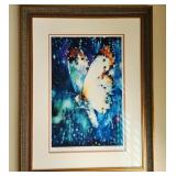 20 - VIBRANT FRAMED BUTTERFLY ART