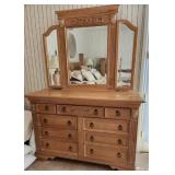 20 - MATCHING TRIPLE MIRROR DRESSER