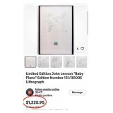 11 - JOHN LENNON ARTWORK FRAMED 25X37' (B223)