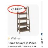 43 - NEW WMC LINON GREY LADDER BOOKCASE