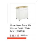 43 - NEW WMC LIA WHITE KITCHEN CART