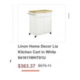 43 - NEW WMC WHITE KITCHEN CART