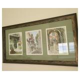 20 - ELEGANT EUROPEAN STREETSCAPE TRIPTYCH