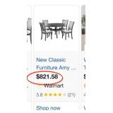 43 - NEW WMC POWELL GREY FIVE-PIECE DINING SET