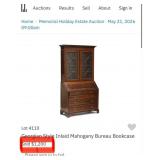 19 - VINTAGE DROP-FRONT DESK WITH HUTCH