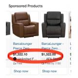 43 - NEW WMC POWELL GREY POWER RECLINER