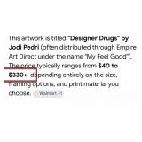 11 - EMPIRE ART DIRECT 'DESIGNER DRUGS' ART 30'SQ