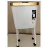 J3 - SQUARE LARGE LEGGED TRASH CAN (R176)