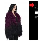DOLLS KILL WIDOW FAUX FUR JACKET SIZE S (L16)