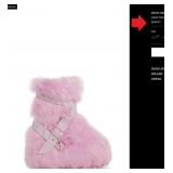 DOLLS KILL PINK FUZZY BOOT SLIPPERS (L78)