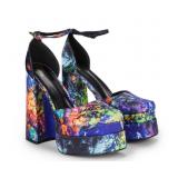 J3 - LADY GO DIVA TIE-DYE PLATFORM SHOES (L166)