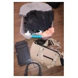 J3 - LOT OF CLOTHING, TOTES, PURSES (R109)
