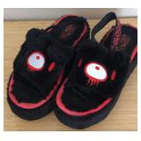 J3 - BLACK FUZZY QOZII GLOOMY BEAR SANDALS (L190)