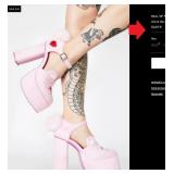J3 - PAIR OF PINK PLATFORM SHOES (L63)