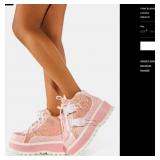 J3 - PAIR OF PINK PLATFORM SHOES SIZE 9 (L161)