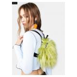 J3 - GREEN FAUX FUR BACKPACK (L114)