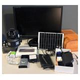 J3 - SECURITY CAMERA, SOLAR PANEL, MONITOR, MORE