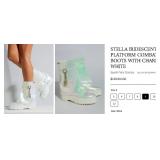 J3 - PAIR OF WHITE PLATFORM BOOTS (L223)
