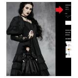 J3 - DOLLS KILL WIDOW PORCELAIUN DOLL CHAIN STRAP