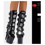 J3 - PAIR OF PLATFORM BOOTS WITH BUCKLES (L154)