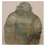 J3 - VINTAGE CARVED STONE BUDDHA 3.5'T (R235)