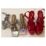 J3 - TWO PAIR OF WOMEN'S SHOES SIZE 9 (M6)