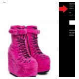 J3 - DOLLS KILL HOT PINK PLATFORM BOOTS 9M (L82)