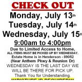 AUCTION PICK UP DAYS & HOURS