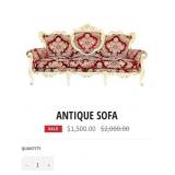 N3 - VICTORIAN-STYLE PARLOR SOFA, SETTEE, CHAIR