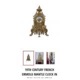 N3 - LOUIS XV REVIVAL MANTEL CLOCK GARNITURE SET