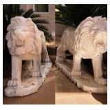 11 - PAIR OF LARGE TEMPLE LIONS 41x57' EA.