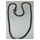STERLING SILVER RODNEY DE CRUNCHY BYZANTINE CHAIN