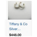 STERLING SILVER TIFFANY & CO SOMERSET MESH EARR.