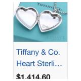 STERLING SILVER TIFFANY&CO HEART LOCKET/ CHAIN