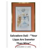 N3 - SALVADOR DALI ART FRAMED WW/ COA (B82)