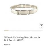 STERLING SILVER TIFFANY&CO METROPOLIS BRACELET
