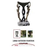 LARGE FOUNTAIN BRONZE SCULPTURE 76' TALL