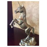 N3 - BRASS UNICORN SCULPTURE 14'T (F37)