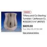STERLING SILVER TIFFANY&CO JEFFERSON CUP
